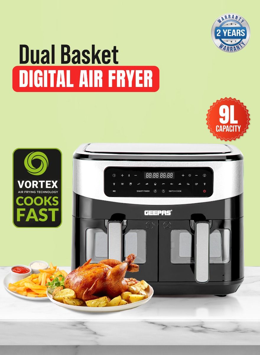 سرخ کن جیپاس 9 لیتری مدل 37525 دو قلو پخت سریع و آسان