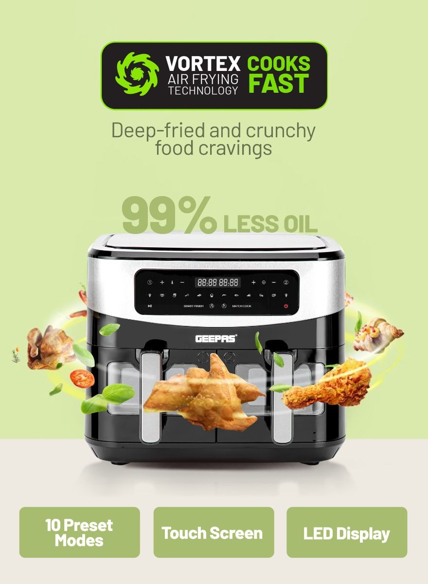 سرخ کن جیپاس 9 لیتری مدل 37525 دو قلو 99 درصد روغن کمتر میخواهد